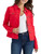 Wrangler Authentics Women's Stretch Denim Jacket, Red, Small