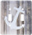 3dRose lsp_173902_2 Image of White Anchor on Planks Light Switch Cover
