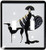 3dRose LSP_43794_2 Art Deco Lady with Dog Toggle Switch