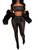 Uni Clau Women's Sexy Sheer Mesh Two Piece Jumpsuits See Through Tube Crop Top PU Leather Skinny Long Pants Club Romper Black 2XL