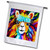 3dRose Artistic Image of an Alpaca Animal. Bold Colors. Digital Painting - Flags (fl-379151-2)