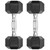 Hex Dumbbell Rubber Encased Dumbbell Strength Training Hex Dumbbell, Hand Weight For Workout & Exercise/Pair of 10LB