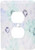 3dRose LLC lsp_119538_6 Blue N Sea Foam Starburst 2 Plug Outlet Cover