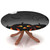 Yaofuren Halloween Round Fitted Tablecloth Elastic Edge,for 57" to 68" Round Tables,Jack o Lantern Silhouette Pattern,Suitable for Festival Holiday Celebrate Party Table Round Tables Decoration,Black