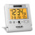 Marathon CL030036WH Atomic Travel Alarm Clock with Auto Back Light Feature in White, Batteries Included