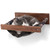 FUKUMARU Cat Hammock Wall Mounted, Kitty Beds and Perches, Walnut Wooden Cat Wall Furniture, Stable Cat Wall Shelves for Sleeping, Playing, Climbing, and Lounging, Figured Stripe Cat Shelves