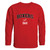 W Republic Pacific University Boxers Dad Fleece Crewneck Pullover Sweatshirt Red Large