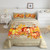 Happy Thanksgiving Fall Harvest Comforter Set Farm Leaves With Pumpkin Quilt Full, Rustic Barn Door Bedding Set Autumn Maple Farmhouse Duvet Insert For Kids Boys Girls Teens Adult, Brown Gold