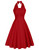 Belle Poque Vintage Cocktail 1950S Retro Halter A Line Dresses for Women Pinup X Large Red