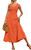 PRETTYGARDEN Women's 2023 Summer Bohemian Tank Tiered Maxi Dress Sleeveless Smocked Ruffle Tiered Beach Maxi Sun Dress (Orange,Large)