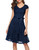 BeryLove Dresses for Women 2023 Floral Lace Cocktail Prom Dresses for Teens Formal Graduation Wedding Guest Dresses Short A-Line Bridesmaid Flowy Evening Party Dress Special Occasions 7006 Navy L