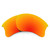 Revant Replacement Lenses Compatible With Oakley Flak Jacket XLJ, Polarized, Fire Red MirrorShield