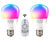 Color Change Bulb Aomilai Light Bulb Brightness Adjustable,Dimmable Multi-Color LED Bulb with Remote Controller,LED Smart Color Bulb for Home,Party,RGB Decorative Lighting,E26 2Pack