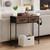 YBING Small Entryway Table, Industrial Console Table with Fabric Drawers, Sofa Table with Hook, Narrow Hallway Table for Living Room, Bedroom, Couch, Foyer, Brown