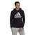 adidas Men's Essentials Fleece Big Logo Hoodie, Black/White, Large