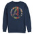Marvel Tall Size Classic Avengers Heroes Icon Mens Pullover Crew Fleece, Navy Blue