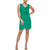 Vince Camuto Womens Cowlneck Mini Shift Dress Green 6