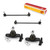 Metrix Premium 4PCS L/R Front Stabilizer Bar Link and L/R Front Lower Ball Joint K80858, K500015 Fits Hyundai Accent, Kia Rio, Kia Rio5