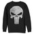 Marvel Classic Punisher Distresskull Mens Pullover Crew Fleece, Black