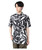 Volcom Men's Echo Leaf Short Sleeve Button Down Hawaiian Shirt, Black, Medium