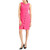 Kasper Womens Petites Sleeveless Knee-Length Sheath Dress Pink 14P