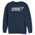 Marvel Tall Size Classic Stark Logo Mens Pullover Crew Fleece, Navy Blue