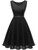 Women's Women's V Neck Short Sequin Dress Glitter A-line Swing Cocktail Party Dresses Knee Length SQ10 Black M