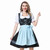 VISVIC Oktoberfest Costumes 3 Pieces Women Dirndl Dresses German Oktoberfest Dress for Bavarian Oktoberfest Carnival