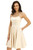 GOOSPRAN Homecoming Dresses for Teens Knee Length Spaghetti Strap with Pockets Satin Backless Prom Dress Champagne