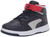 PUMA unisex-child Rebound Sneaker, Peacoat-Gray Violet-High Risk Red White, 7 Big Kid