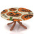 halloween Table Cloth Cover Elastic Edge,for 69" to 74" Round Tables,pumpkin lantern illustration Pattern,Suitable for festival holiday celebrate party Table round Tables Decoration,orange beige