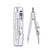 Student Protractor and Compass Set, Student Geometry Math Set, Compass for Geometry and 180 Degree Math Protractor for Drawing Measuring School Office (Silver)
