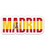Madrid Spanish Flag - 3" Vinyl Sticker - for Car Laptop Water Bottle Phone - Waterproof Decal