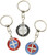 lulucross Catholic Gifts Saint Benedict Metal Key chain with Enamel (Black)
