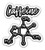 Caffeine Molecule Coffee - 3" Vinyl Sticker - for Car Laptop I-Pad Phone Helmet Hard Hat - Waterproof Decal