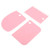Dough Scraper, 3Pcs Cream Cake Baking Scrapers Cream Spatulas Pastry Tools Soft Pastry Scraper Kitchen Plastic Fondant Icing, Cookies(PINK)
