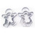 FUNOMOCYA 3 Pcs 430 DIY baking molds dessert molds sandwich cutter cake mold baking dough tools stainless steel molds polymer clay cutters Chocolate mold donut cutter gingerbread Man cookie