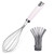Kinggrand Kitchen Stainless Steel Wire Whisk Egg Beater, Sturdy Kitchen Tool Steel for Whisking Blending Beating Stirring Whisks for Cooking White