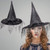 EOQPDECD Halloween Witch Hat Mesh Wizard Hat Make-up Costume Props Sorting Hat Cosplay Dance Party Witch Hat Masquerade Cosplay Costume Accessory (1-Count Black)