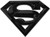 Superman ABS 3D "S" Shield Emblem (licensed, made and shipped from USA) (Black)