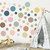 320 PCS Polka Dots Wall Decals Boho Rainbow Wall Stickers Colorful Circles Wall Decals Peel and Stick Neutral Removable Stickers for Nursery Bedroom Living Room Playroom Decor