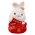 SEADEAR Chinese New Year Decoration Miniature Rabbit Zodiac Rabbit Figure Resin New Year Mini Rabbit Figurine for Desktop Ornament Car Interior Decoration Birthday Gift Gift