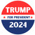 2024 Presidential Election Magnet, Trump for President Magnetic Decal for Car Bumper and Refrigerator, 5 Inches