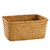 Cabilock Trash Can Straw Woven: Wastebasket Bedroom Trash Can Rectangular Sundries Bin Office Small Garbage Cans Wicker Decorative Countertop Container for Home Office Orange 17x12cm