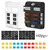 DIAO79NI 6 Way Fuse Block, 12 Volt Waterproof Boat Fuse Panel with LED Warning Indicator Damp-Proof Cover, Compatible with Car Motorcycle RV Truck Marine Golf Cart, DC 12-24V, 24 pcs Fuse Included