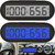 Car Clock and Temperature with Fahrenheit Blue Backlight, Small Electronic Clock for Dashboard Car Clock, Vehicle LCD Backlight Portable Tiny Digital Dashboard Clock Mini Clock (Includes Battery)