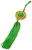 Car Mirror Hanging Ornament with Decorated Tassels AMN-256 Allah Muhammad Names Islam Pendant Arabic Calligraphy Eid Ramadan Muslim Religious Gift (Green)