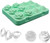 12 Cavity Small Diamond Rose Ice Cube Mold Silicone Rose Mold Ice Cube Tray Ice Ball Mold Ice Tray With Lid Candy Chocolate Cake Cookie Cupcake Baking Soap Mould, Flower Ice Cube Mold