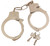 Fun World Unisex-Adult's Hand Cuffs, Silver, Standard