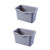 Cabilock 2pcs Hanging Waste Basket Hanging Trash Bin Hanging Garbage Can Kitchen Garbage Can Cabinet Door Garbage can Foldable Trash Bin Collapsible Trash can Office Cupboard Small